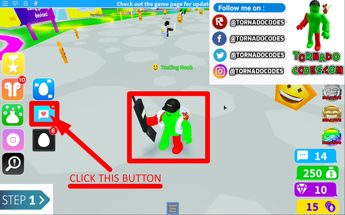 All Codes In Texting Simulator Roblox