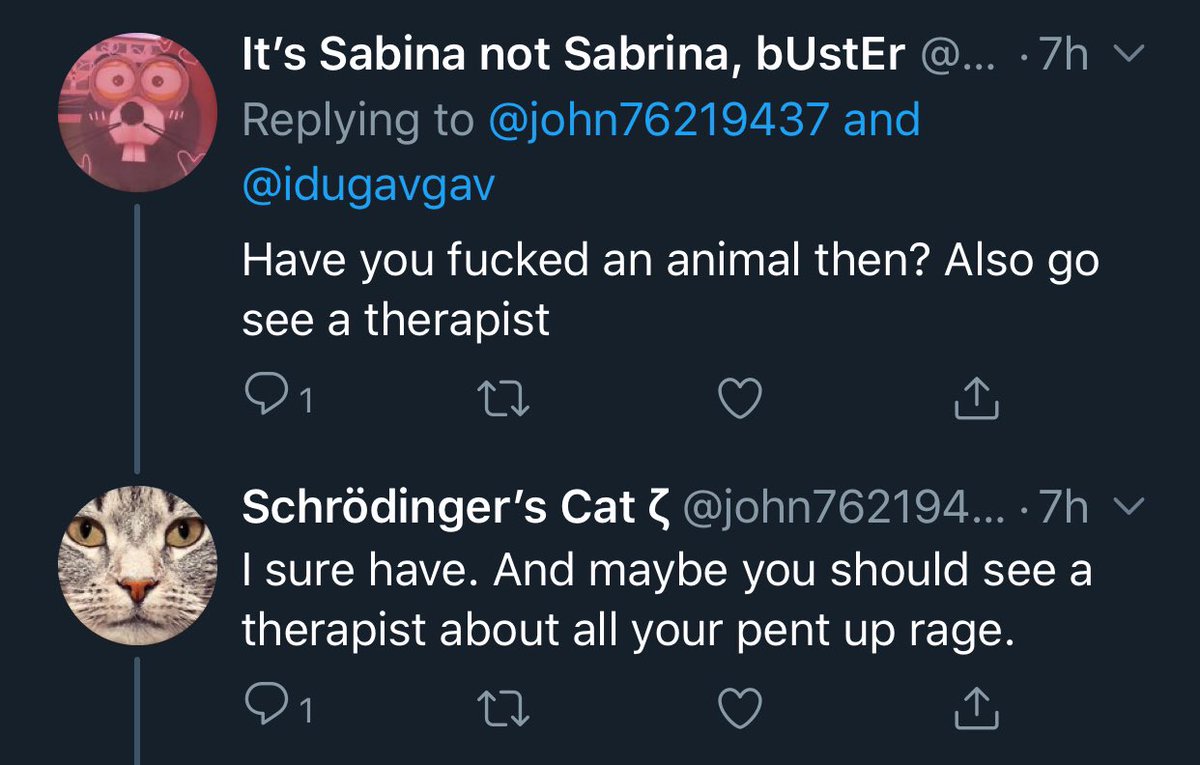 Evered_Moore's tweet photo. Schrodinger Cat, also the same guy as dog and horse, just admitted that had sex with an animal. He just admitted a crime he committed. https://t.co/x3gaUEtxI4