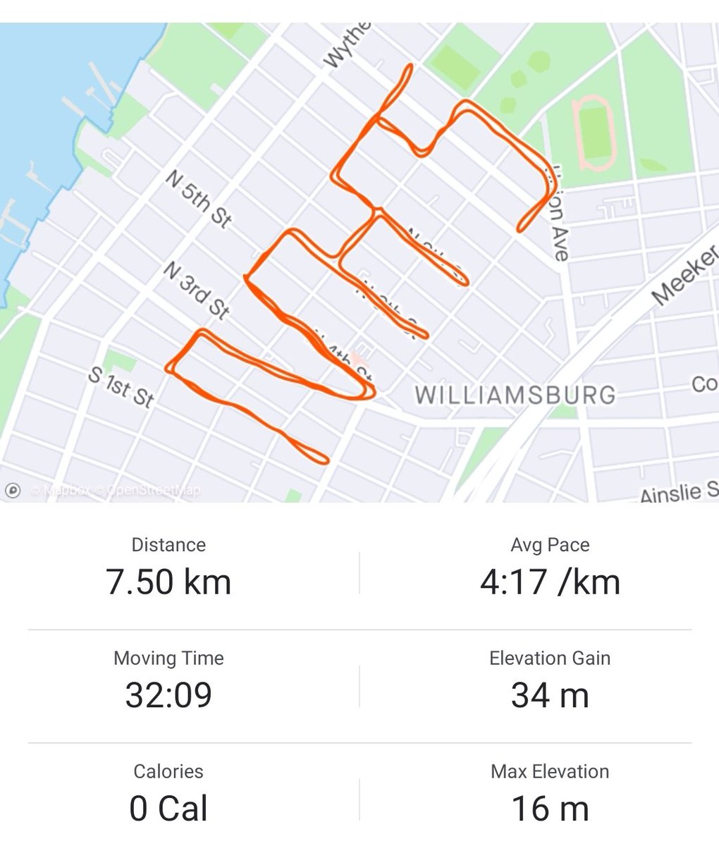 TimBarberUK's tweet image. 7.5km run. Important we all do our bit #StravaArt #ClassyTouch