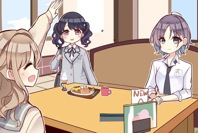 「お…遅れてごめんねっ」

「小糸ちゃんの分、頼んでおいたよ」

「雛菜が選んだの〜♡」

「え、ありがと…!」

「じゃんじゃん食べて

    おごるから」 
