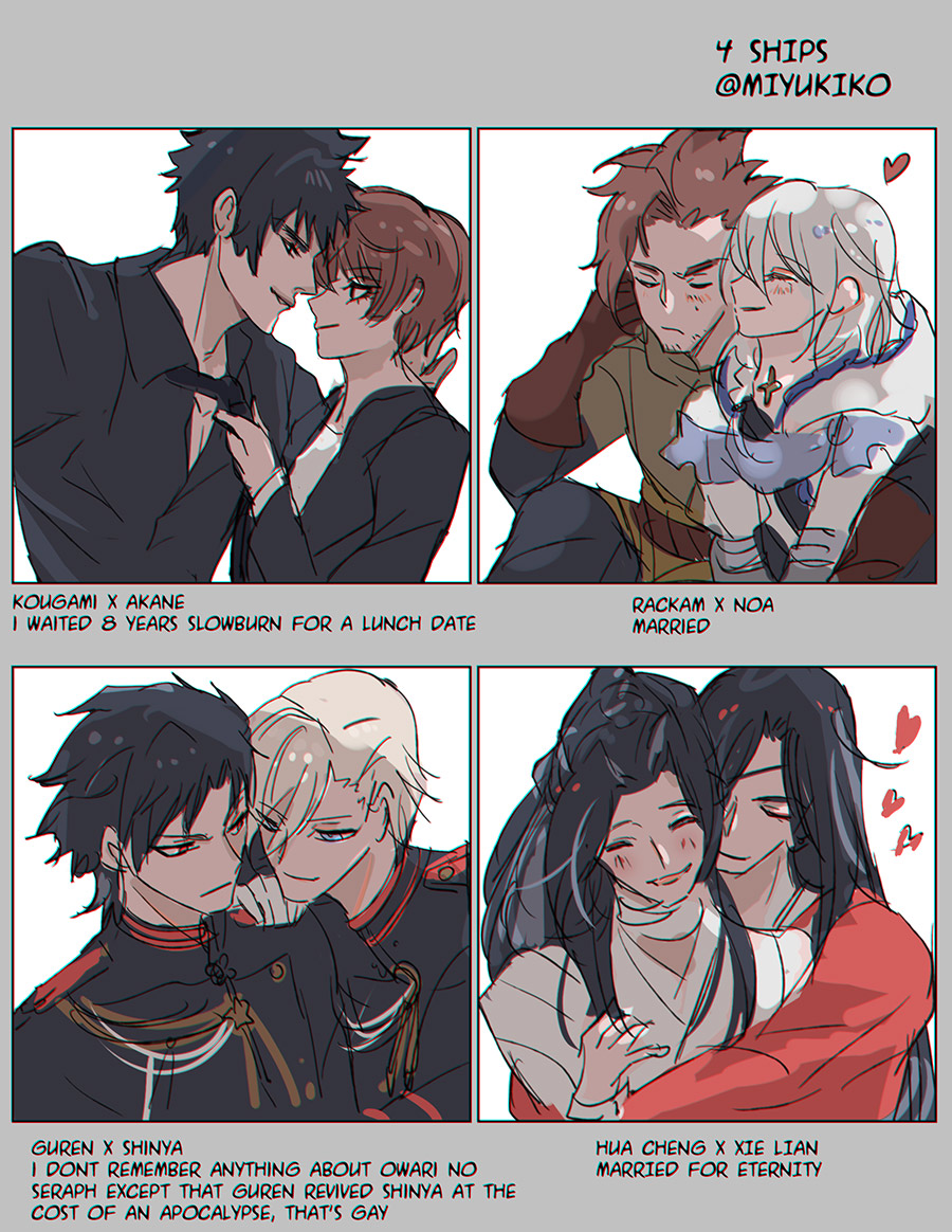 #fourships  !!! Thanks for another drawing gacha round, I decided to draw the ships I like that I rarely draw (if ever)!!

Can you tell i love cool dense protective men with strong cute wives... 
