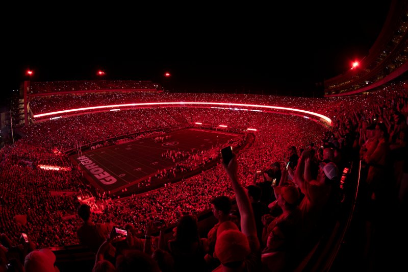 universityofga's tweet photo. Glory, glory! What a beautiful sight this was. We can't wait to relive all the excitement today for #VirtualGDay at 2pm on the @SECNetwork. https://t.co/2wKiPRbEgC