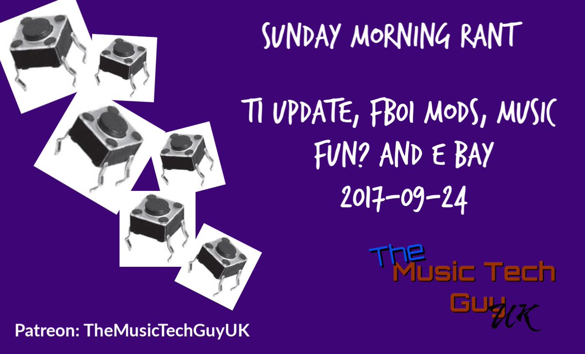 MusicTechGuyUK's tweet photo. SMR - T1 Update, FB01 Mods, Music Fun? and E bay - 2017-09-24
https://t.co/dGa0aSVV6U
Consider supporting the channel on Patreon
https://t.co/DLu7CH44iK
#TheMusicTechGuyUK #MusicTechGuyUK #TheSundayMorningRant #SundayMorningRant #SMR #Korg #T1 #Yamaha #FB01 #eBay #KeepMusicFun https://t.co/vuAVK5qtWT