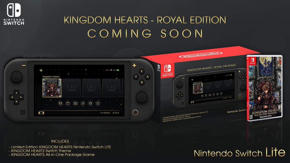 Kingdom Hearts Nintendo Switch Lite
Royal Edition
---------
Mock up