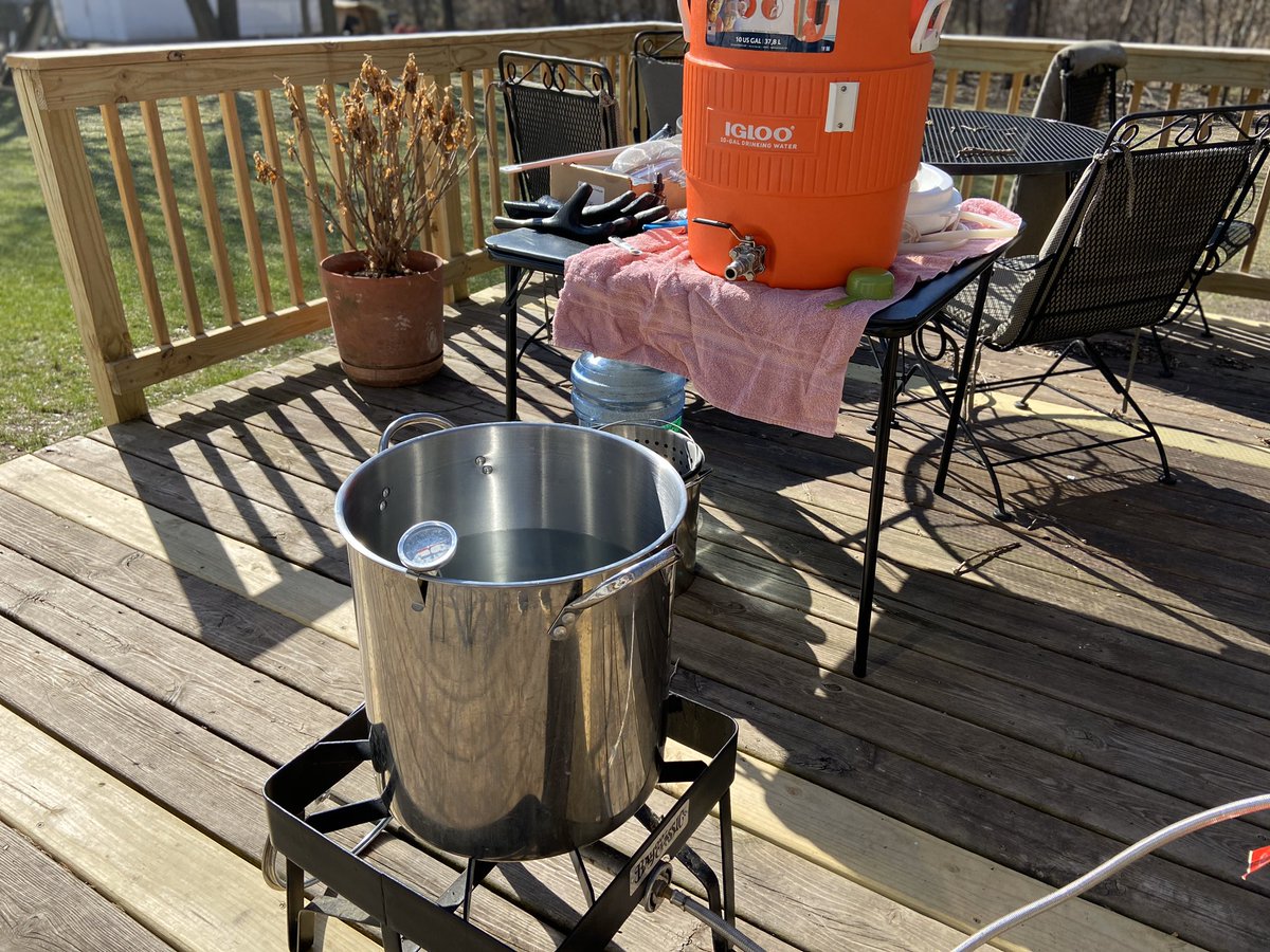 BloggingBrew's tweet photo. First full outdoor brew day of the year!

#bloggingbrew #homebrewing #ipa https://t.co/k4t2gsj2at
