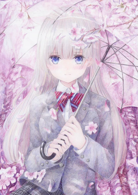 桜流し #オリジナル #アナログ #色鉛筆 #透明水彩 
https://t.co/7vLgnMHN6b 