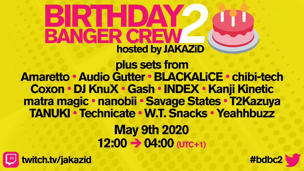 next month!!!!! @dolphinhardcore <a href="/audio_gutter/">Audio Gutter</a> <a href="/stuart_foy/">foy ➡️🟦☁</a> <a href="/chibitech/">chibi-tech✨🧁☕️</a> <a href="/coxonmusic/">Coxon</a> <a href="/DjKnuXCore/">DjKnuX/ナックス-P</a> <a href="/gashtonlebizzle/">gash</a> <a href="/indexmusic_/">INDEX</a> <a href="/kanjikinetic/">kanji</a> @immatramagic <a href="/nanobii/">nanobii</a> @t4tsuya_jp <a href="/T2KAZUYA/">𝕋𝟚𝕂△ℤ𝕌𝕐▲</a> <a href="/tanukimusic/">TANUKI</a> @technicatemusic <a href="/MidnightSnacks/">W.T. Snacks @ 東京🇯🇵</a> <a href="/yeahhbuzz/">Yeahhbuzz</a> and maybe a tune or two from me 🙃