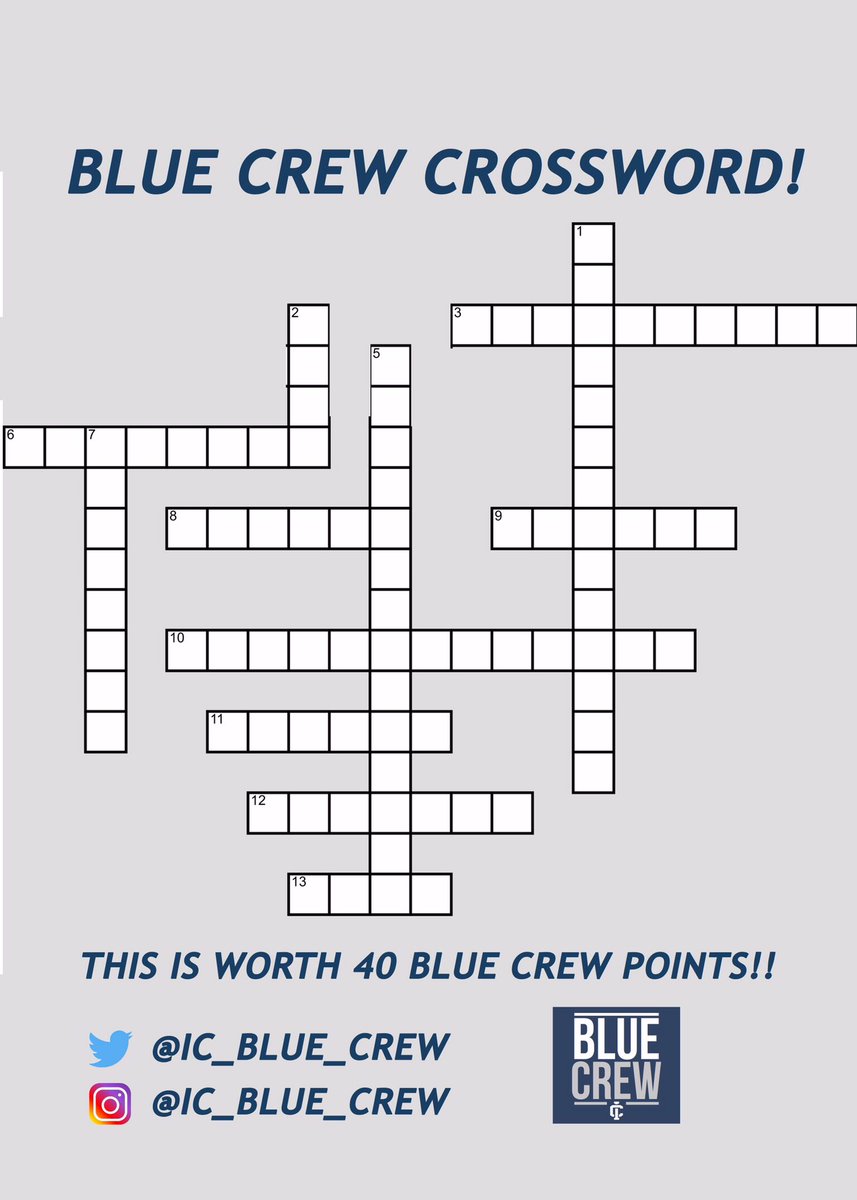 Ithaca College Blue Crew on Twitter this crossword for 40