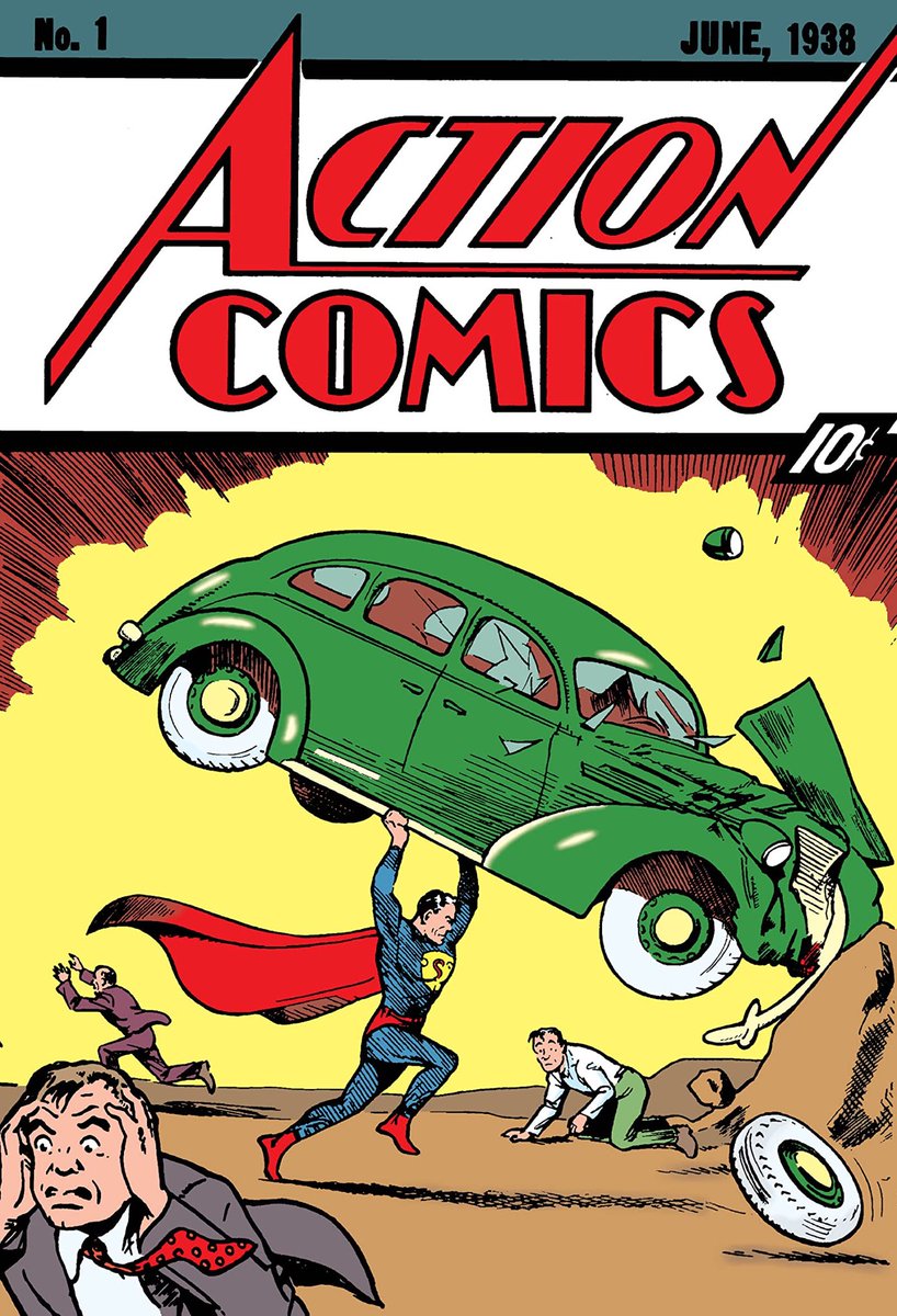 DCComicsNews's tweet photo. 82 years ago today (April 18, 1938) #Superman graced the world in the pages of #ActionComics #1 and gave birth to the #GoldenAge of comics! Happy Action Comics Day!!! #ManOfSteel #JerrySeigel #JoeShuster @DCComics #DCComicsNews https://t.co/zHw1FzKLNn
