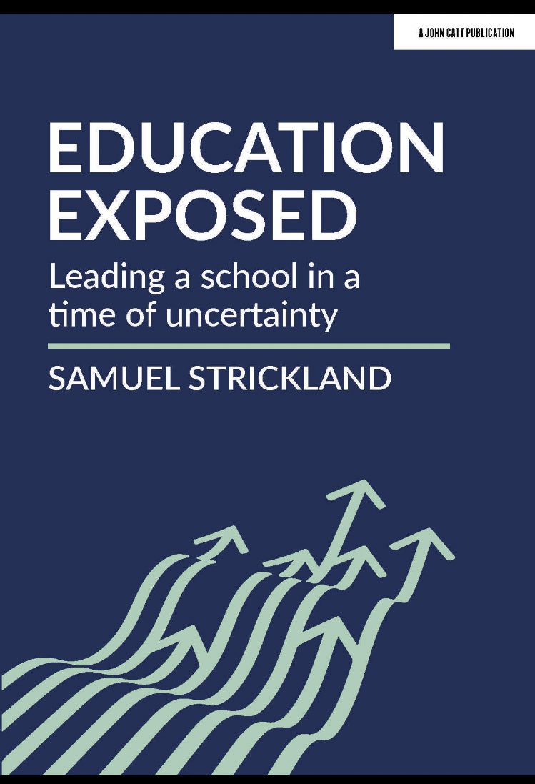 @Strickomaster your book is pure gold.  Clearly written manifesto about the best way of leading schools that work for the students. A massive help when writing a particular type of letter 😉#leadership #educationexposed @JohnCattEd