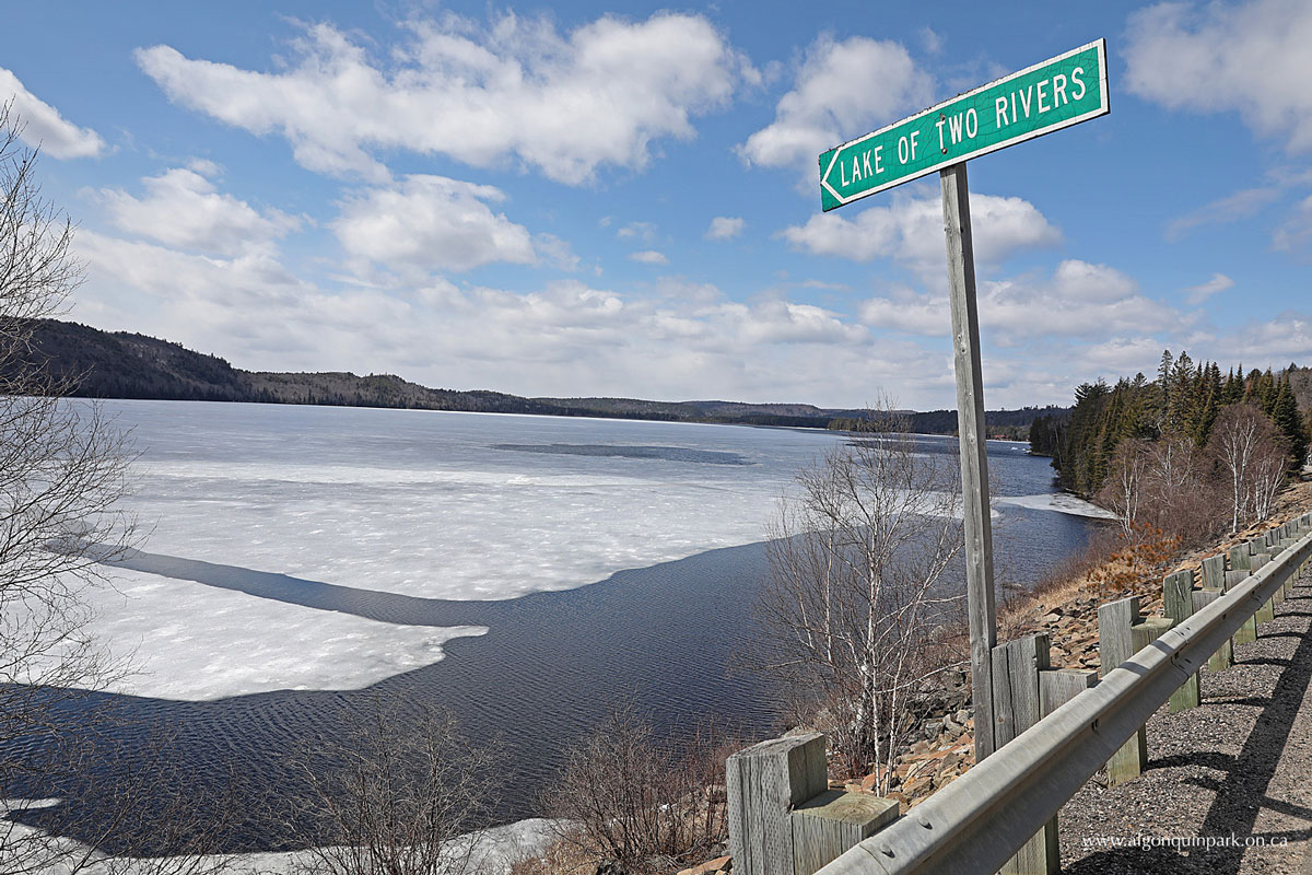 AlgonquinPark's tweet photo. Algonquin Park's Ice Out is Approaching Slowly — Lakes visible along Highway 60 in #AlgonquinPark are showing various stages of deteriorating ice quality. See images at https://t.co/Jx4yr0DFNN #Ontario #Canada #nature #outdoors #parks #spring #iceout #iceout2020 #COVID19 #closure https://t.co/mHNWGxMK4R