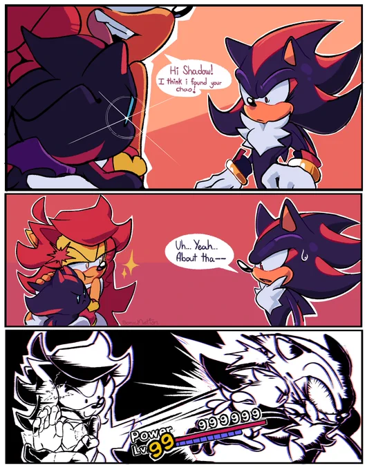 A lil' comic about Shadow and his chao Ft. Ceci (the hedgehog) 