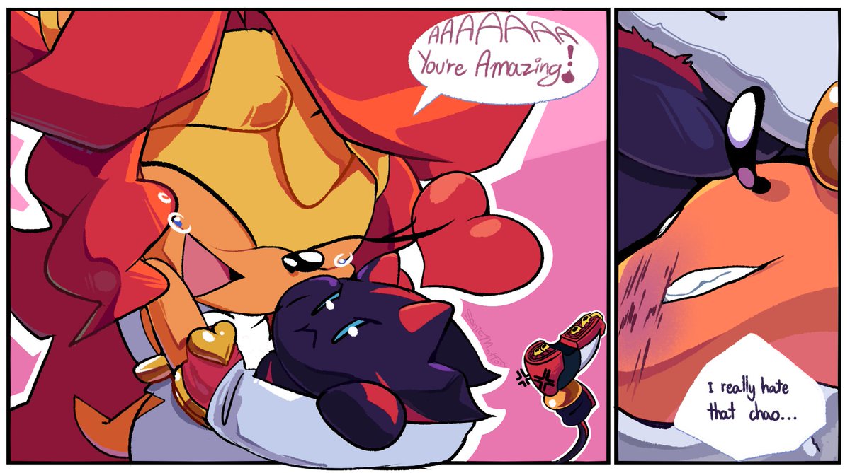 A lil' comic about Shadow and his chao Ft. Ceci (the hedgehog) 