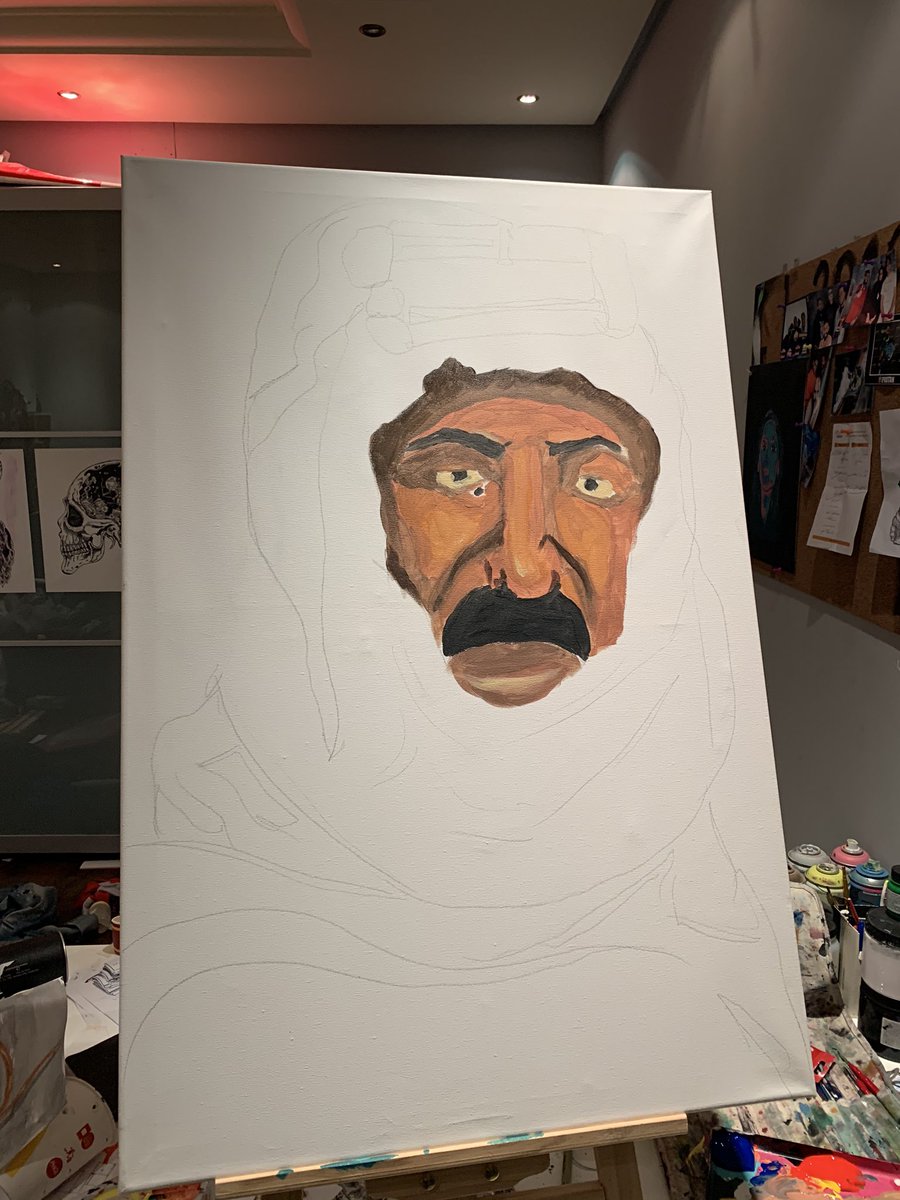 m7md2hami's tweet photo. portrait painting of king saud #الملك #رسم #لوحة  طلبية من احد الزملاء لوحة للملك https://t.co/k7DTWYObfj