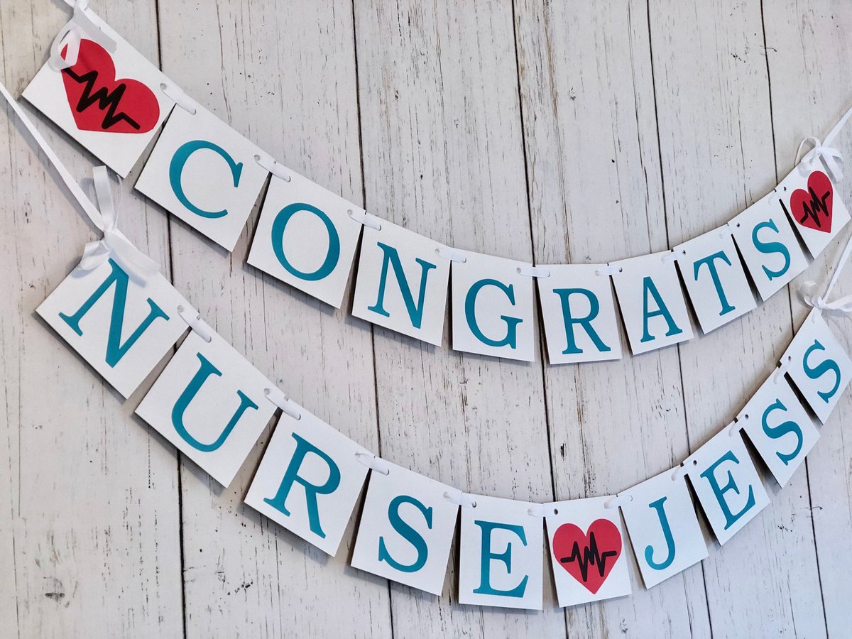 Excited to share the latest addition to my #etsy shop: Nurse Graduation Decor - Graduation Banner - Congrats Name Banner - RN Graduation - Gender Neutral Nurse Graduation - Custom Graduation Sign #nursegraduation #congratsnurse etsy.me/2RNC70o