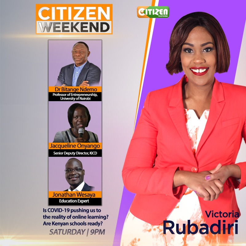 VickyRubadiri's tweet photo. Schools are still closed and kids need to learn. Are recent electronic and digital interventions doing the job? Are Kenyan schools ready to embrace online learning at a larger scale post-COVID-19? What about the existing digital divide? Tonight on #CitizenWeekend at 9 PM https://t.co/vkwZKJ2J82