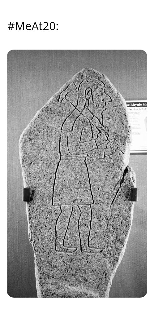 PictishM's tweet photo. #Picts #Archaeology #SymbolStone #RhynieMan #Rhynie #MeAt20 #PleaseNoJudgement #ImpressiveBeard https://t.co/9BE3rOA2IP