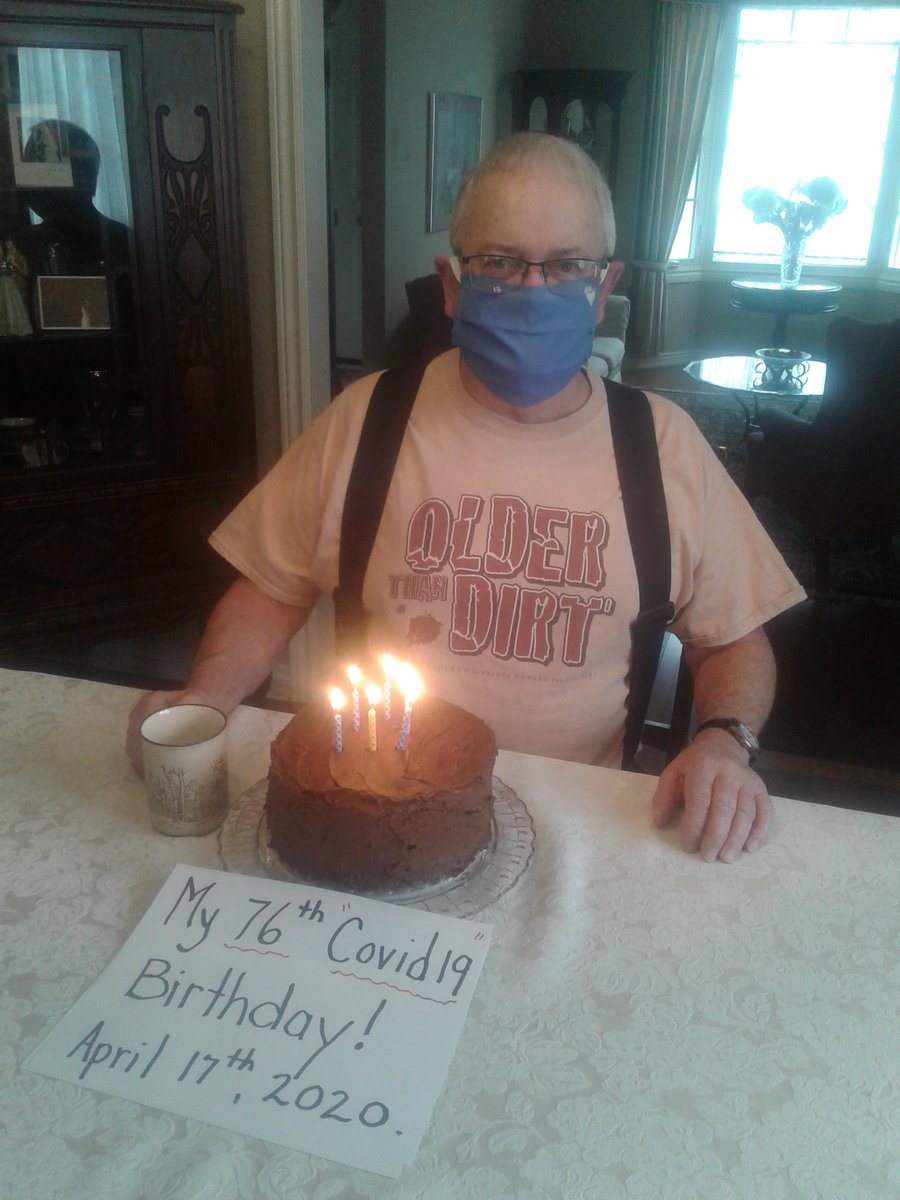 AndreaWD40's tweet photo. A different kind of birthday this year. Happy 76th birthday Dad!💗 Happy 20th Shea!! ❤️ #StayAtHomeBirthday https://t.co/4bATPe6heS