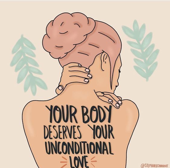 YOU desire that #unconditionallove from yourself. #Bodypositivity is the move💓

📸: @StephanieChinnArt⠀