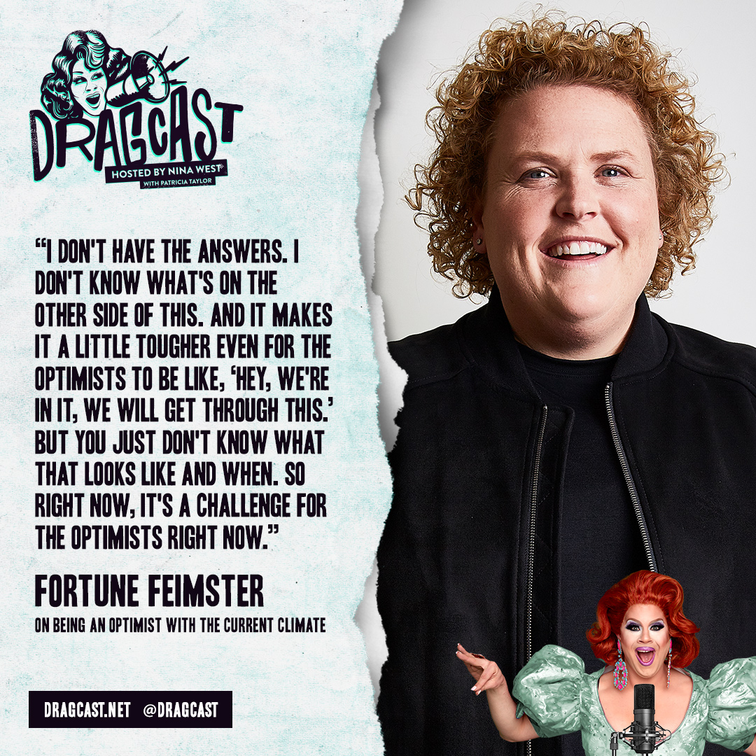 DragCast's tweet photo. The amazingly sweet (and salty!) @fortunefunny is on @DragCast and sharing laughs and insight with @dragcastpatsy + @NinaWest! Give yourself the quarantine treat you deserve and listen to this episode!
#forutneFeimster #ninawest #dragcastpatsy #dragcast https://t.co/cRmkSbcDBd