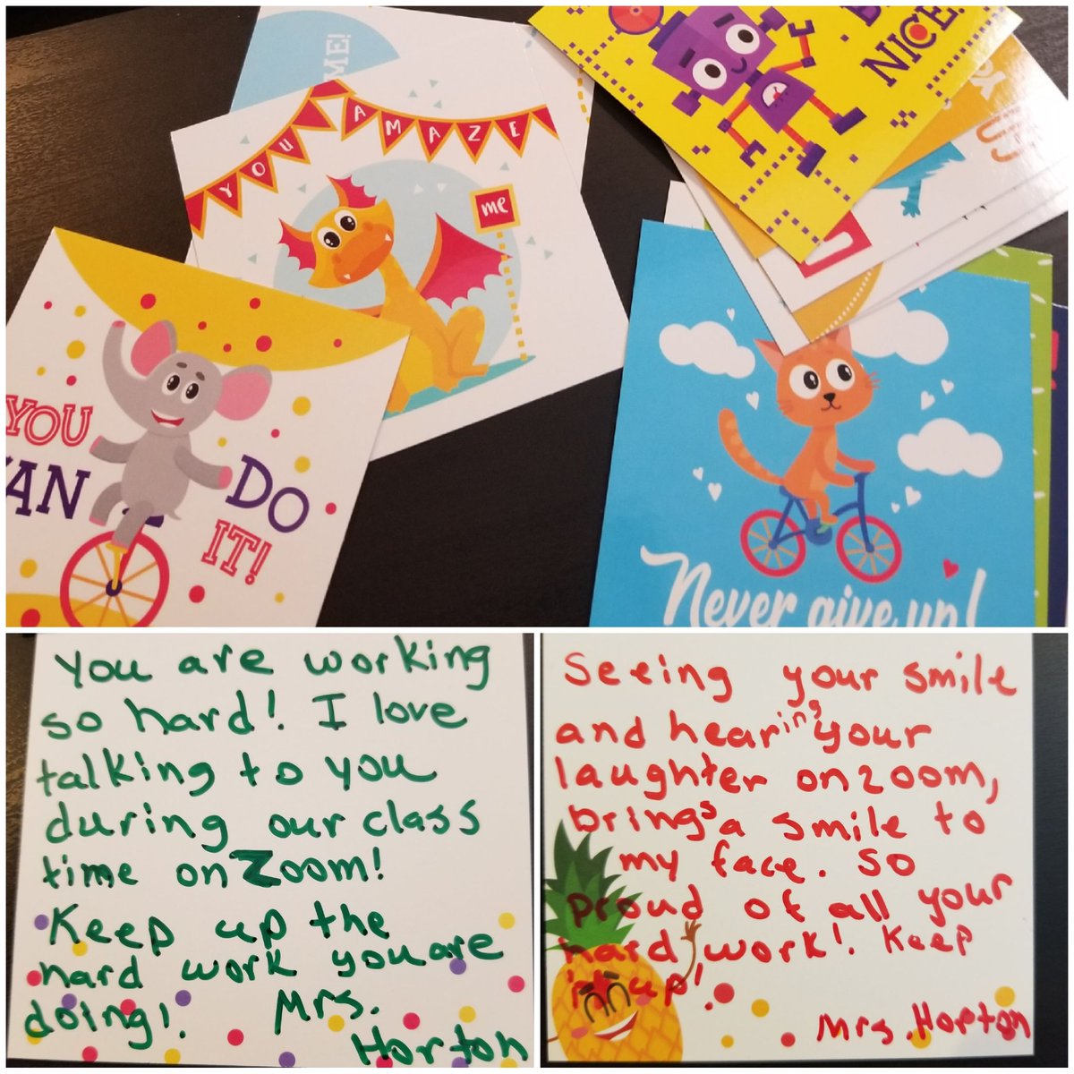 Suzzanne55711's tweet image. What to do on a stormy morning? Write out 22" thinking of you" student cards!!! I miss my students so much!! #OfCourseWeCan #BetterTogether  @HCPSLanier  @1_lanier