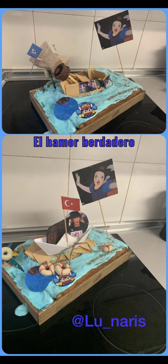 lu_naris's tweet photo. Ay estoy muy nerviosa, no sé que decir, es el sueño de mi vida participar en este concurso cn cocineros que admiro desde chiquitita. Este es mi antes,durante y despues de una obra triptica que sólo se entiende en su conjunto #mastercochofinal https://t.co/m4uvD0kAuk