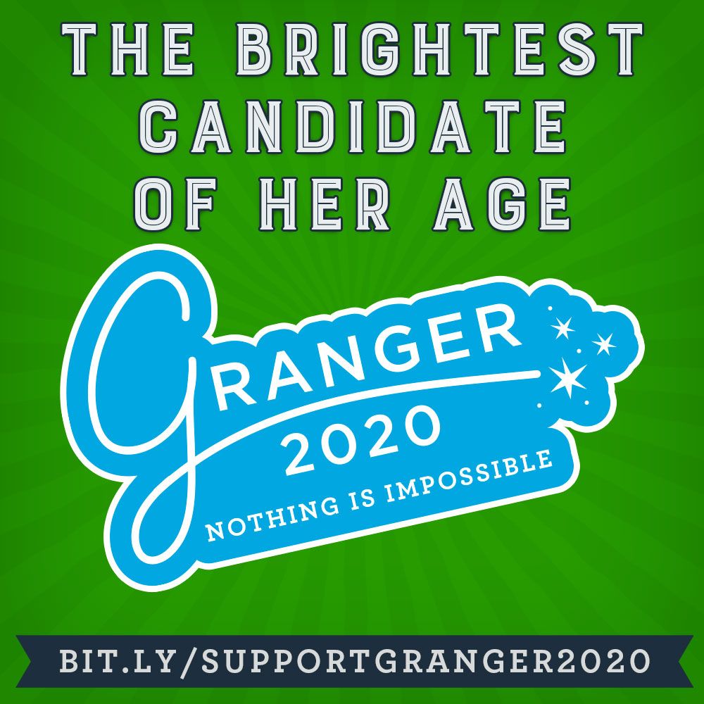 FandomForward's tweet photo. Want to support efforts to register young voters and keep elections healthy and accessible? Join the #TeamGranger fundraising team! Donate or raise $50 and you'll earn Hermione's official campaign sticker - the first of many magical prizes at https://t.co/7LtPQpIe3l https://t.co/ynZuk5dBLS