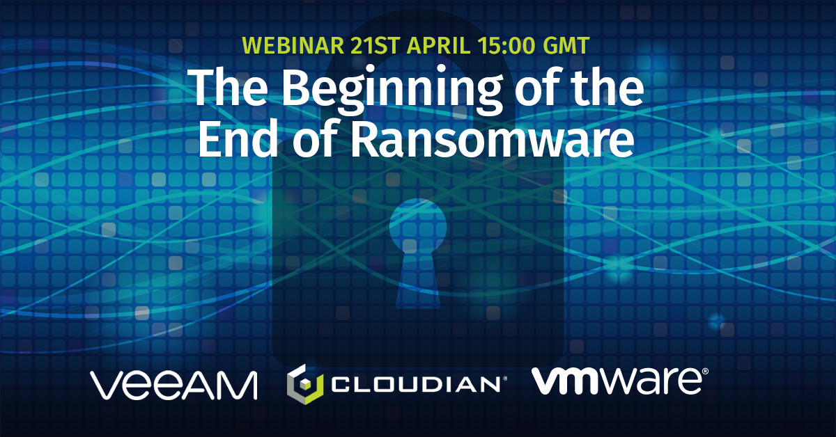 cloudhappens's tweet image. Join us on 21st April at 3PM GMT &amp;amp; see how #ObjectLock can prevent #Ransomware attacks on managed cloud. @chrismevans @michaelcade1 @neil_stobart @guybartram #VMware #Veeam #Cloudian. Register here: bit.ly/2VmAZlw