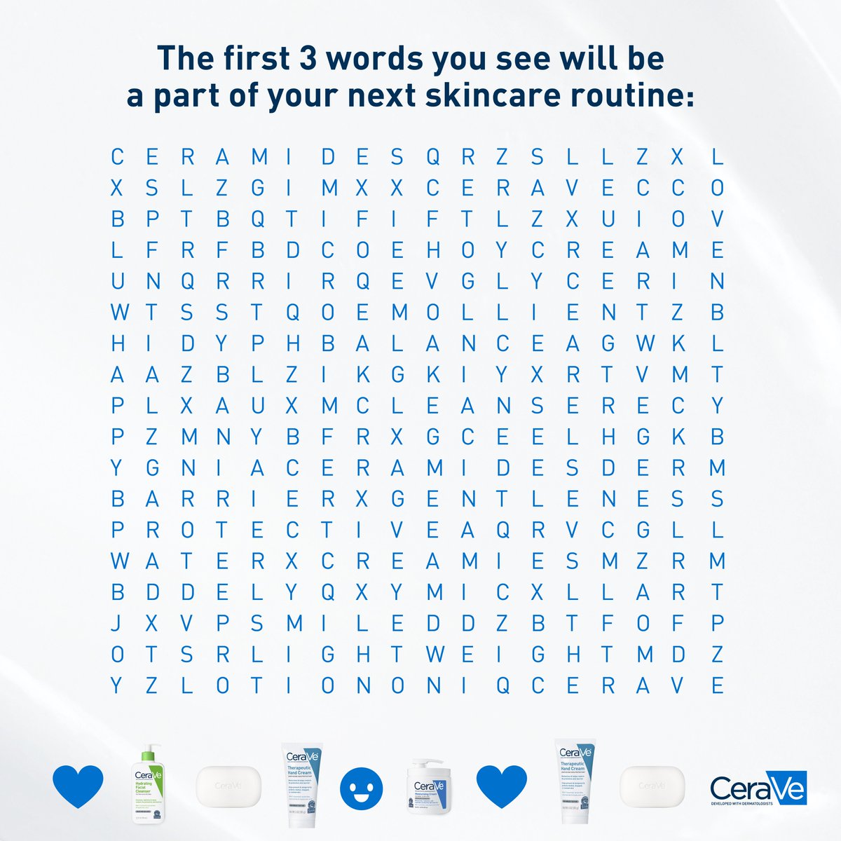 Tom Allison The First 3 Words You See Will Be A Part Of Your Next Skincare Routine Cerave Wordsearch
