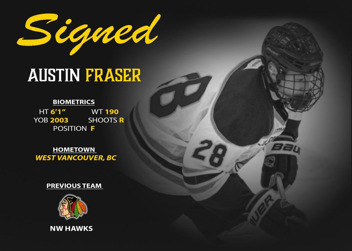 BCHLExpress's tweet photo. Commitment: The Express are excited to announce the signing of AUSTIN FRASER from West Vancouver, BC for our 2020-2021 season! Welcome aboard Austin! 🚂 #allaboard https://t.co/gvbMUzzCU5