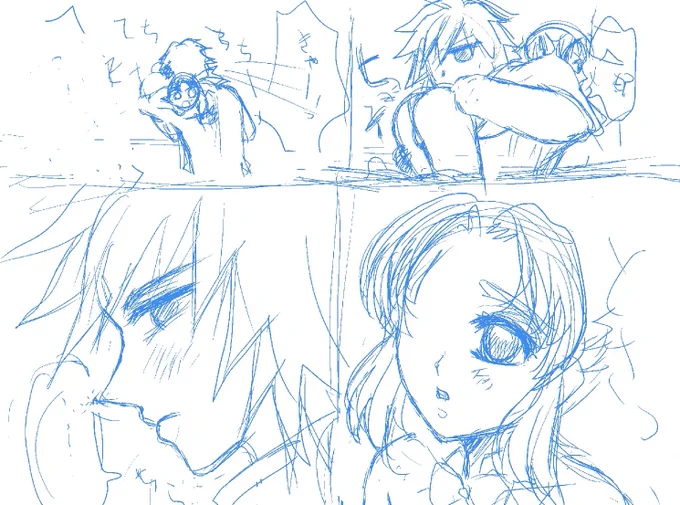 今描いてる漫画の進捗です!キメツ学園の冨岡先生…
うまくプリントスクリーンできなくて線が荒くなってしまった…これは下書きです～ 