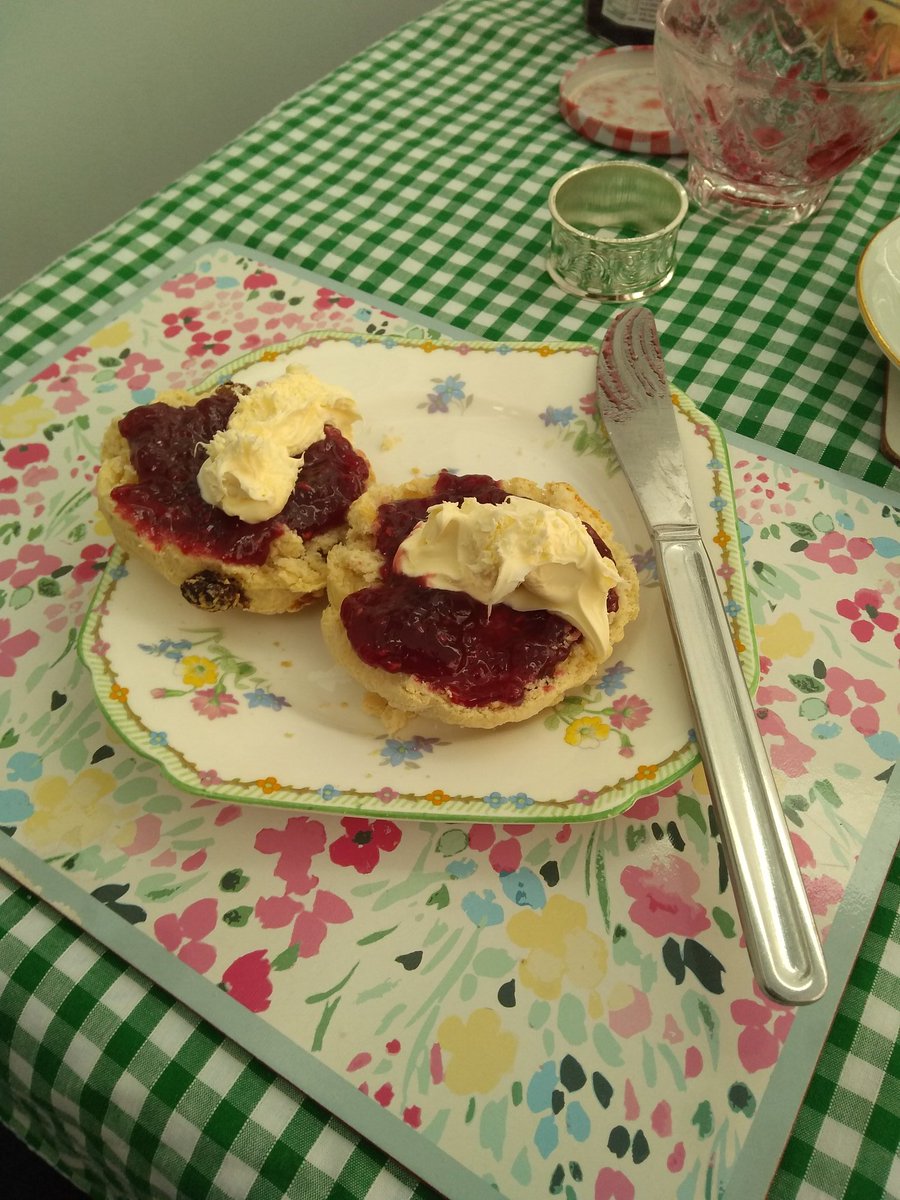 noo78's tweet photo. @food_uffculme @Simonn_15 has been busy baking cheese scones and preparing afternoon tea, all was delicious ๐ #highteaathome https://t.co/lRTnKldZdu