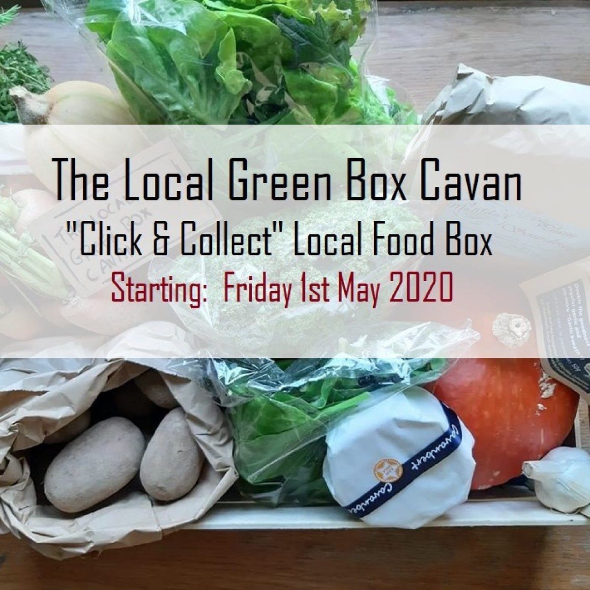 The Local Green Box Cavan returns!!

New “Click and Collect” drive up service in Corlurgan Business Park, Cavan and collection points in West Cavan and other locations.

Join our FB facebook.com/groups/TheLoca… or Whatsapp group (087 7453651).

#artisanfoodproducers