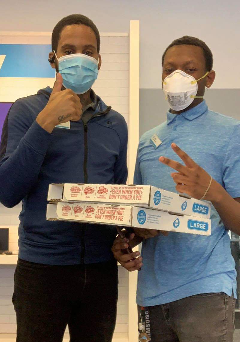 Looks like the team from TWE Glen Mills PA approves of their pizza surprise sent by our friends at Asurion.  THANK YOU!!! <a href="/djasurion/">Don Jordan</a> <a href="/ProTech_NAR/">Mark Tew</a> <a href="/JLepordo/">Joe Lepordo</a> <a href="/wainrt/">Brian Wainwright</a> @twe_att