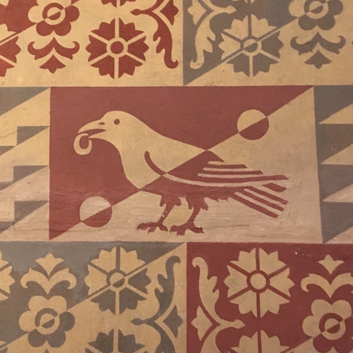 Possibly my favourite bit of fresco, though, was this raven pattern, a nod to King Matthias Corvinus's name (that's right: the Raven King is actually Hungarian). As you go out of the church, you also see this impressive double tomb. He gets a lion, she gets a puppy...