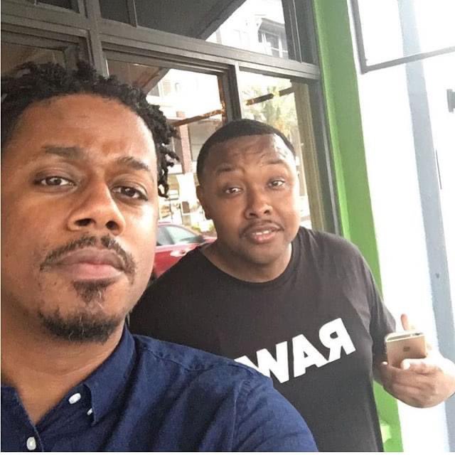 _shayclemons's tweet photo. I was virtually an unknown at the time and we were in Tampa opening for Chaunte Wayans, I see this dude go up all swag and murder and I was next, I murdered that shit too and we been friends ever since @BSNComedy #RealComedians a better pic exists somewhere lol https://t.co/uD375nHZN6