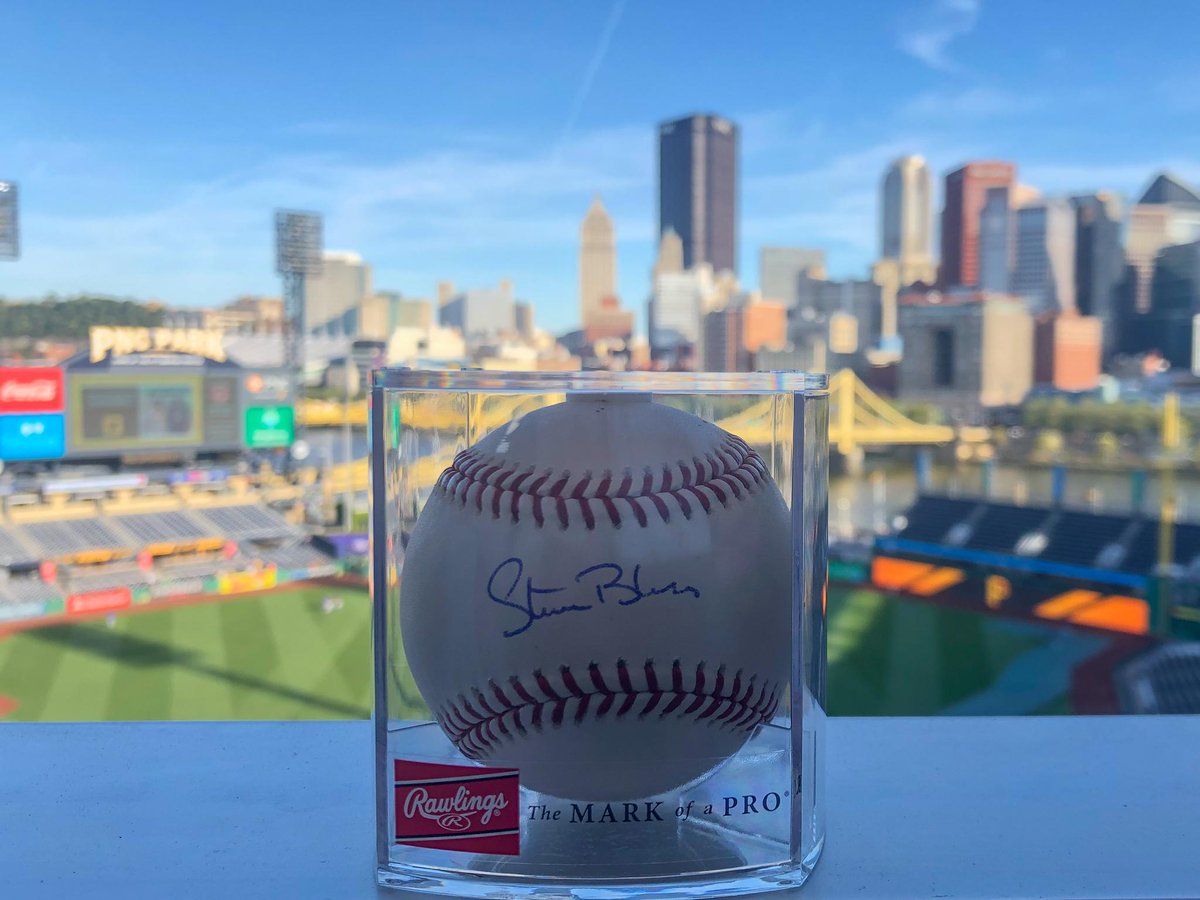 Pirates's tweet image. RETWEET THIS now for a chance to win a signed Steve Blass baseball to celebrate Steve's birthday!