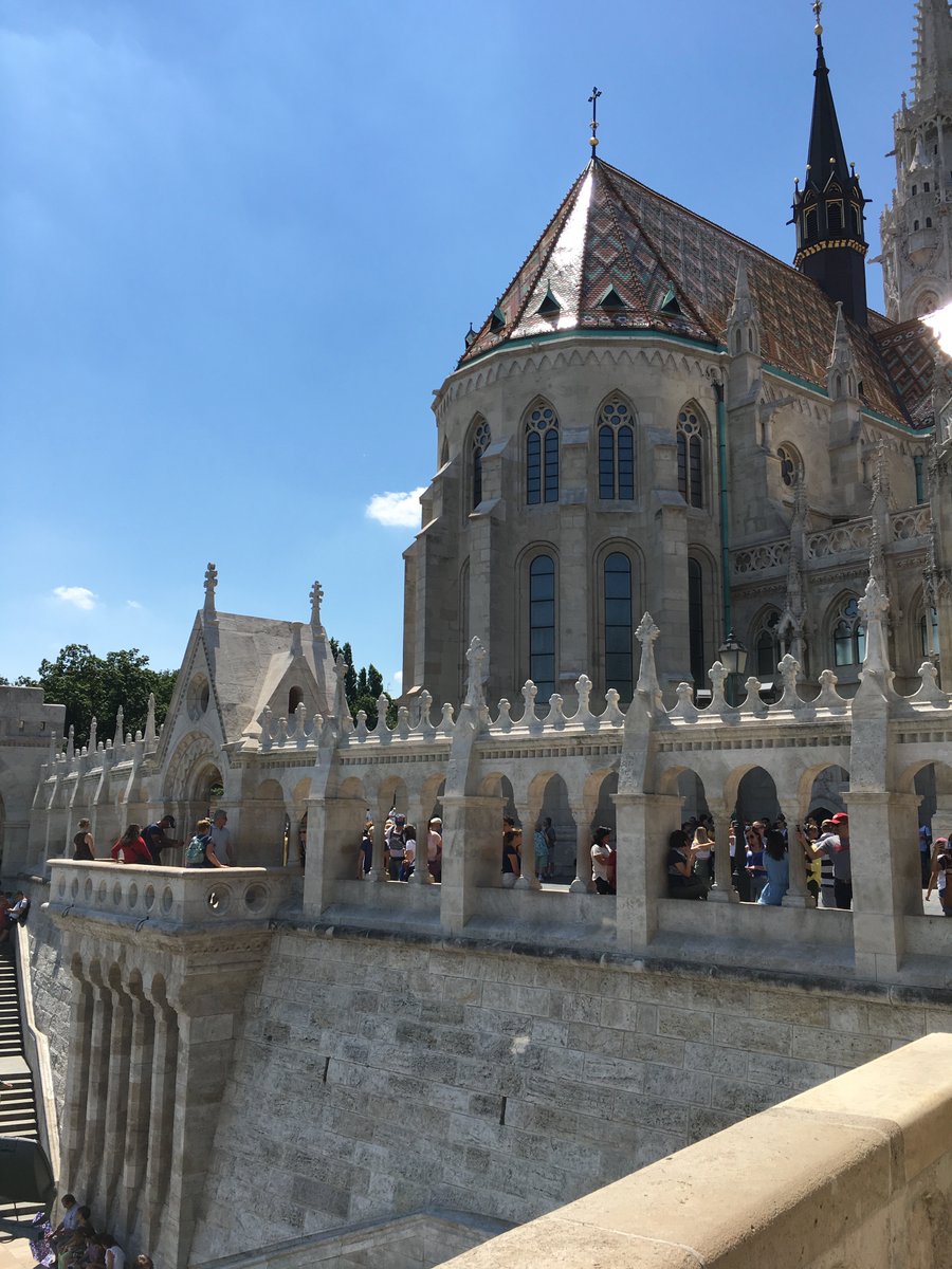 As we headed for lunch, we noticed that the Fisherman's Bastion was even busier than before... We set off without much of a plan, going down the other side of Castle Hill to see what we found.