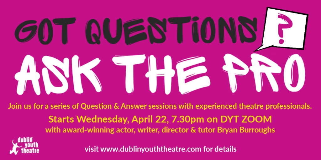 DubYouthTheatre's tweet photo. this is happening. Wednesday. With #BryanBurroughs. Who's coming? All welcome. Particularly #YouthTheatre peeps. Click here for deets https://t.co/AixCp6UfCX https://t.co/qFX2I14JlE