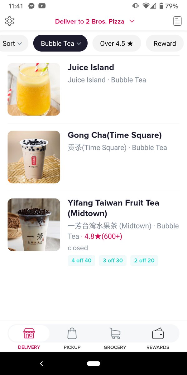Oy, #midtown, check out which Korean and Bubble tea places we deliver to you! Some spots are offering punch card rewards for free food, too!