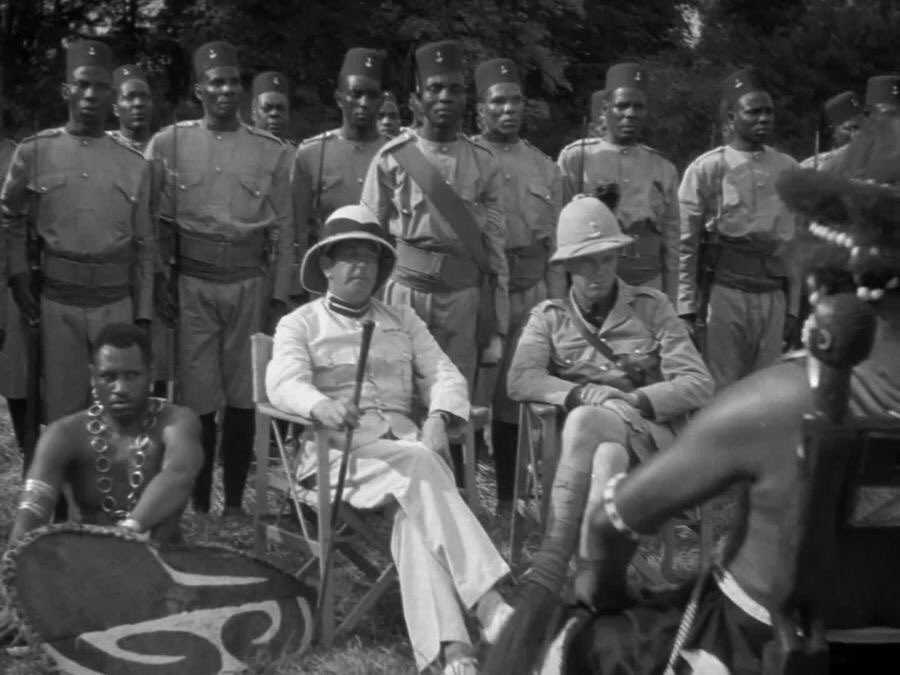 The popular idea of a colonial official during the British Empire days was of a paternal figure dispensing justice and spreading civilisation, as in the 1935 film “Sanders of the River” (see pic), a grossly patronising tale set in colonial  #Nigeria...   #BritishEmpire  #Korda