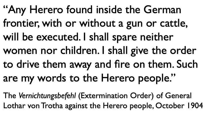 Von Trotha issued his shocking “Extermination Order” in October 1904, declaring that all Herero would be killed on sight. His goal was to destroy the Herero people, a literal genocide.