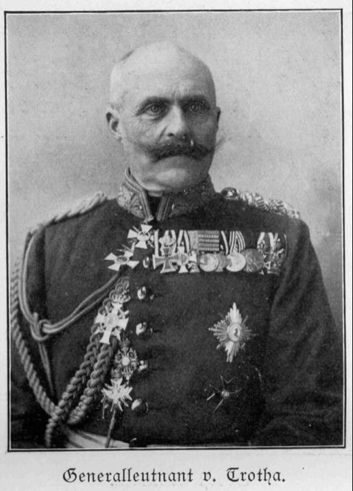 In this respect, Callwell’s strategies are not far removed from those of General Lothar von Trotha. He arrived as the commander of forces in what was then German South West Africa (modern  #Namibia) in June 1904, with orders to crush the rebellion of the Herero people.