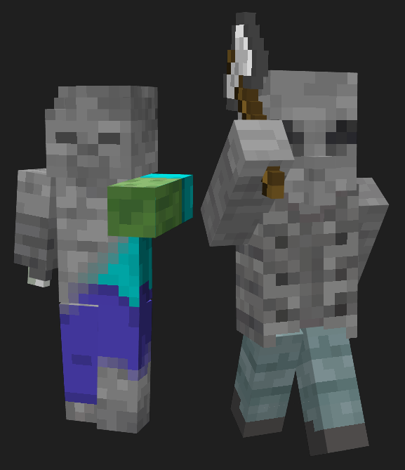 RefreshedO's tweet photo. Petrified Zombie and Illager, coming in next update!
#Blockbench #Minecraft #RefreshedNether #MinecraftMod https://t.co/C9u2aQksPW