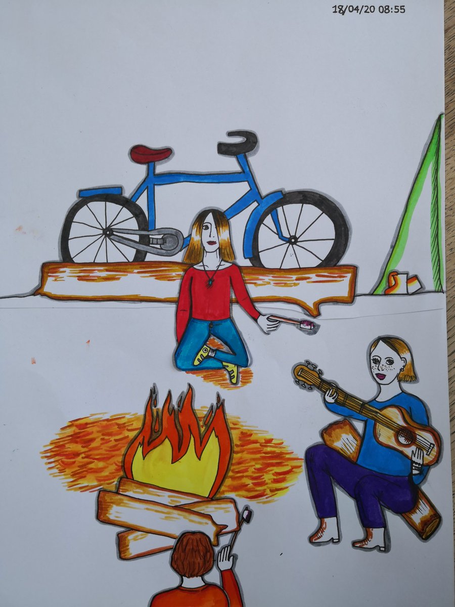 #noelsartclub <a href="/noelfielding11/">noel fielding</a> Camping holiday with friends, from Zadie aged 12.
