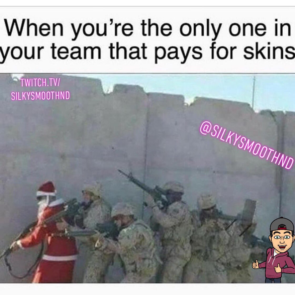 SilkySmoothND's tweet photo. https://t.co/1zH2iTnHuv Saturday’s are for the boys and COD🤙 Come say hi and watch this ass whoopin😏 @CallofDuty #twitch #twitchstreamer #CallofDuty #SupportSmallStreamers #PlayStation4 #video #gamer #gaming #FridayFeeling #cod #streaming #streamer #ps4  #CODSeason3 #gamedev https://t.co/7HNTceyf0K