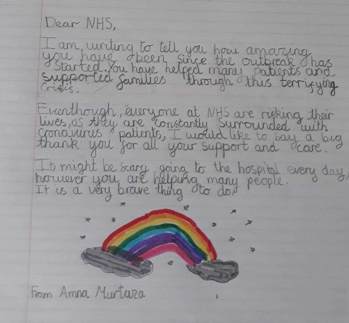 Thank you <a href="/NHSuk/">NHS</a> #StayatHome #NHSThankYou