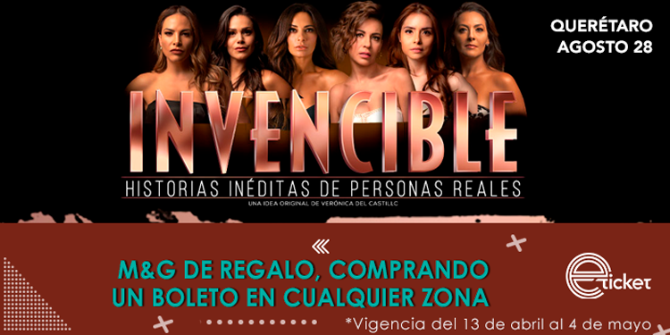 eticket's tweet photo. #Querétaro aprovecha las promociones de #AbrilContigo y obtén un M&G de regalo en la puesta en escena #Invencible. ✨✨
Dale clic aquí https://t.co/Ebf7iSSEP9 https://t.co/nOgzZegNCF