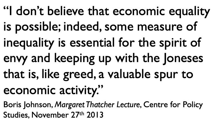 In this Margaret Thatcher Lecture, Johnson celebrated greed as a motive force…   #gross  #ToriesOut  #JohnsonMustGo  #CapitalismKills