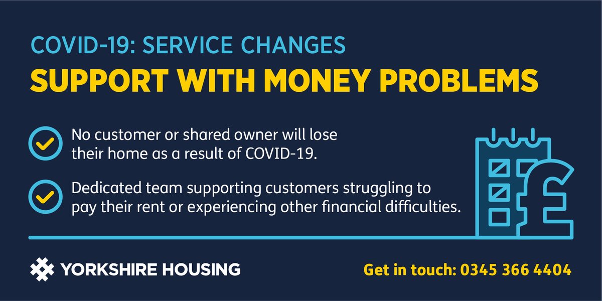 yhousing's tweet image. No customer or shared owner will lose their home as a result of COVID-19. We also have a team of knowledgeable and friendly advisors who can support customers who may have financial worries.

See more at: yorkshirehousing.co.uk #coronavirus #StayHomeSaveLives #covid19UK